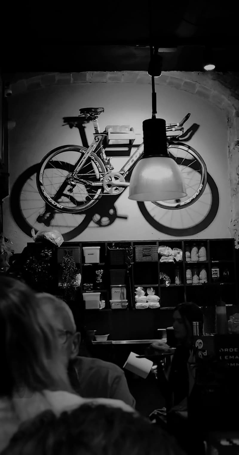 Stylish bicycle store interior